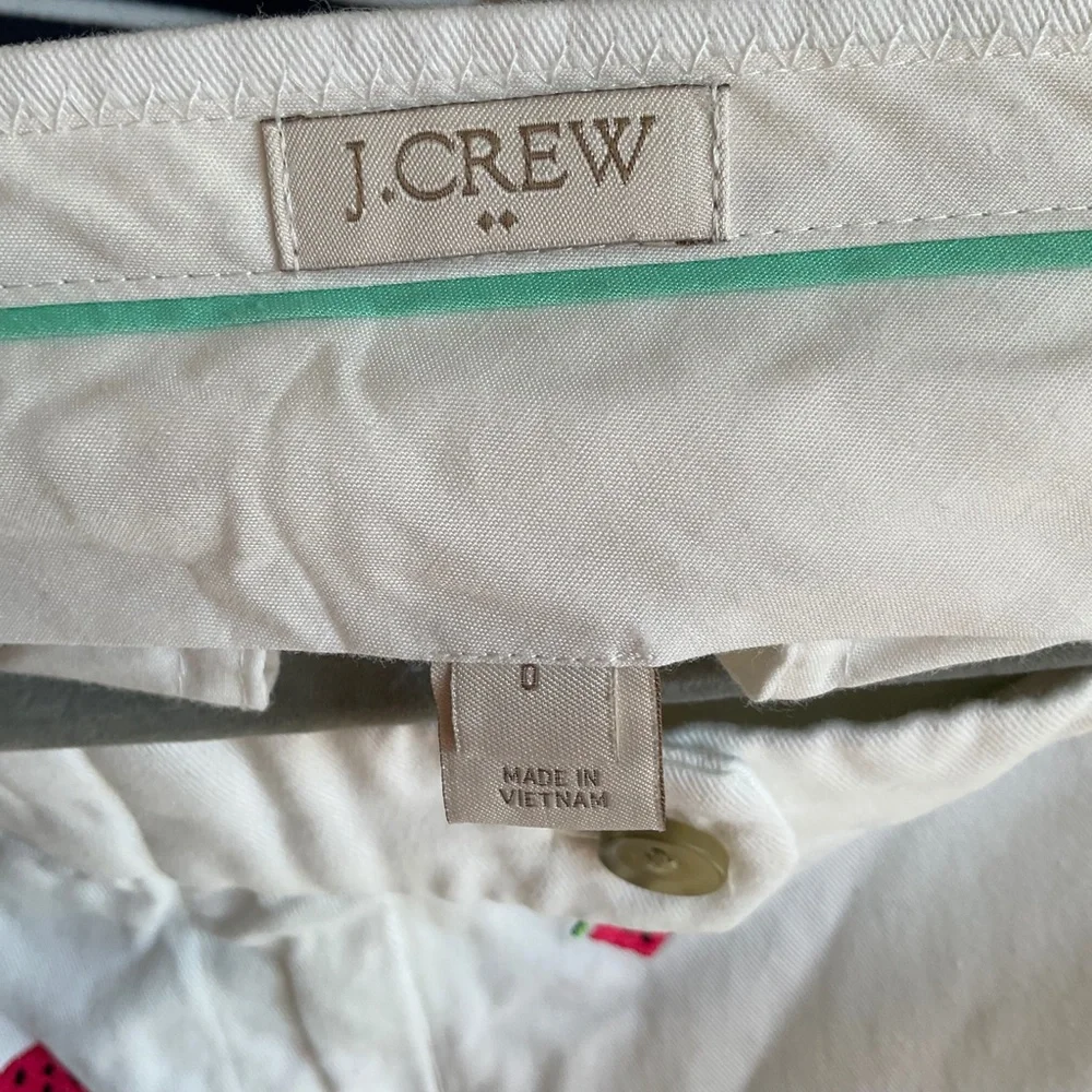 J. Crew Watermelon Embroidered Chino Shorts - Picture 3 of 3